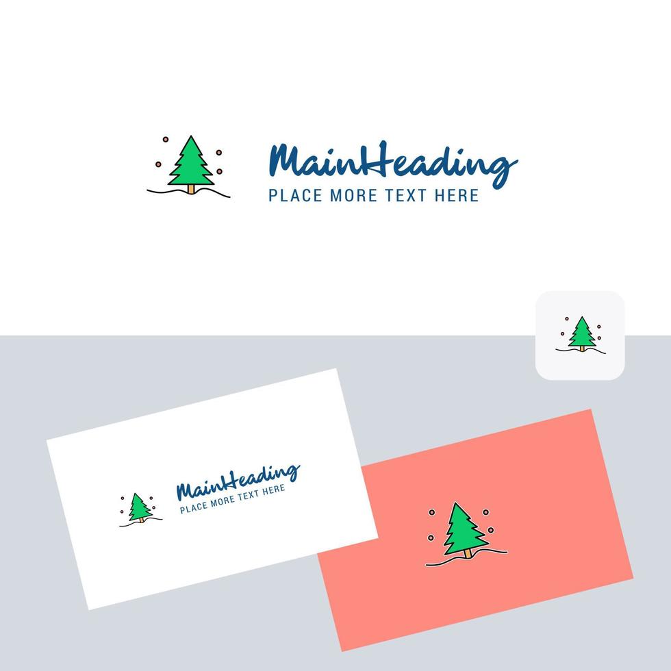 Kerstmis boom vector logotype met bedrijf kaart sjabloon elegant zakelijke identiteit vector