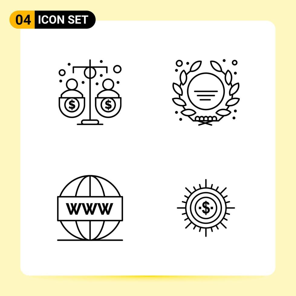 4 creatief pictogrammen voor modern website ontwerp en snel reagerend mobiel apps 4 schets symbolen tekens Aan wit achtergrond 4 icoon pak creatief zwart icoon vector achtergrond