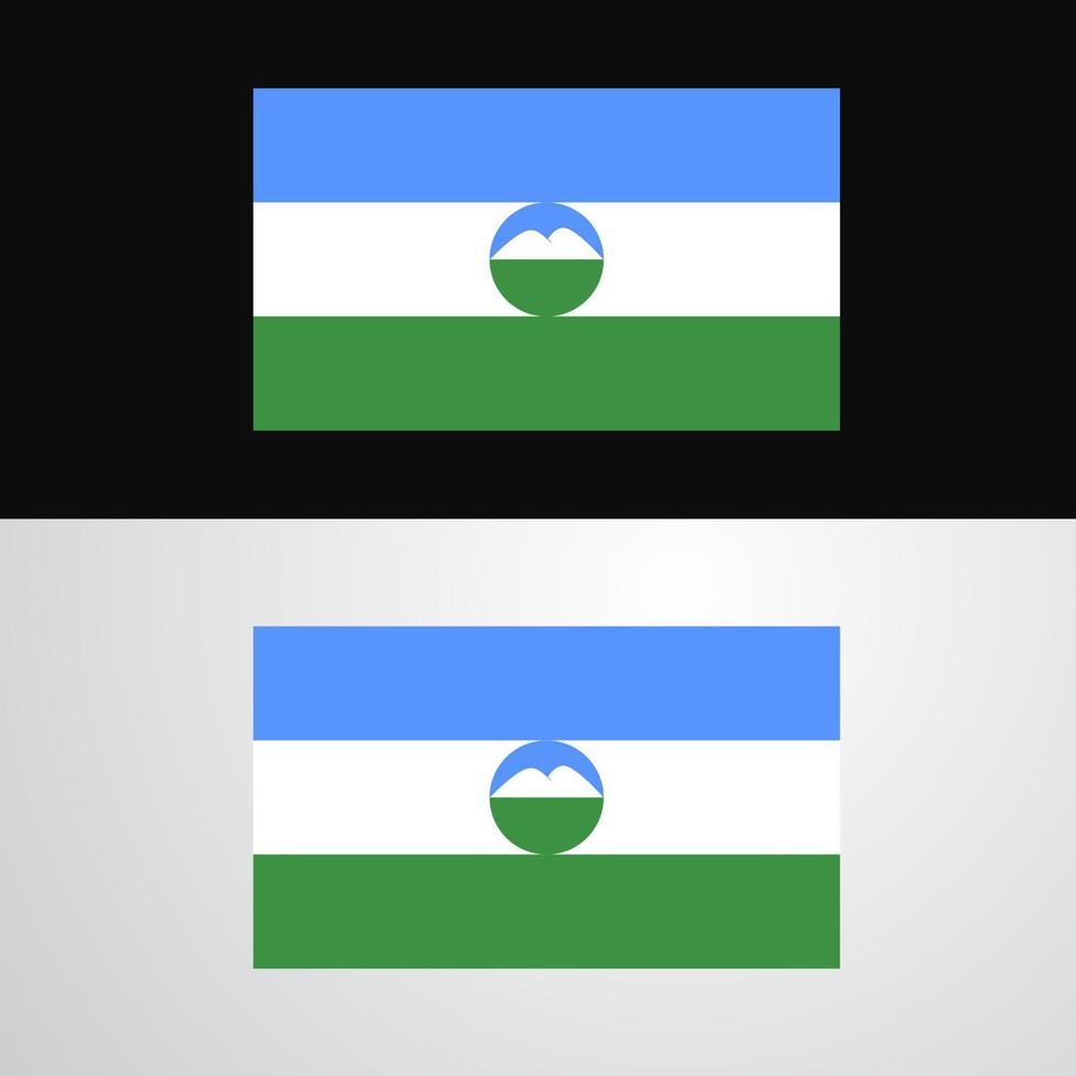 kabardino balkaria vlag banier ontwerp vector