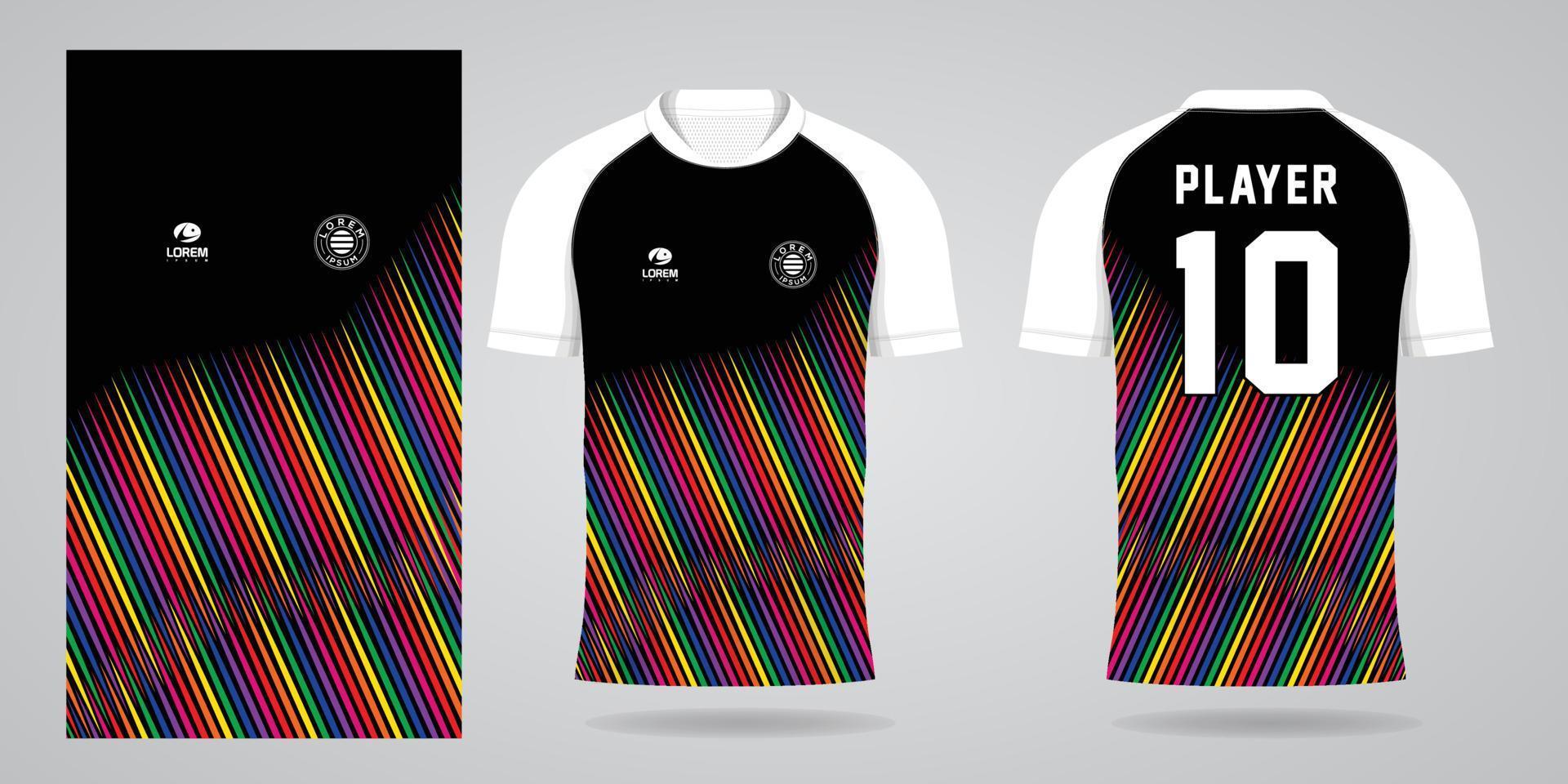 kleurrijke voetbal jersey sport ontwerpsjabloon vector