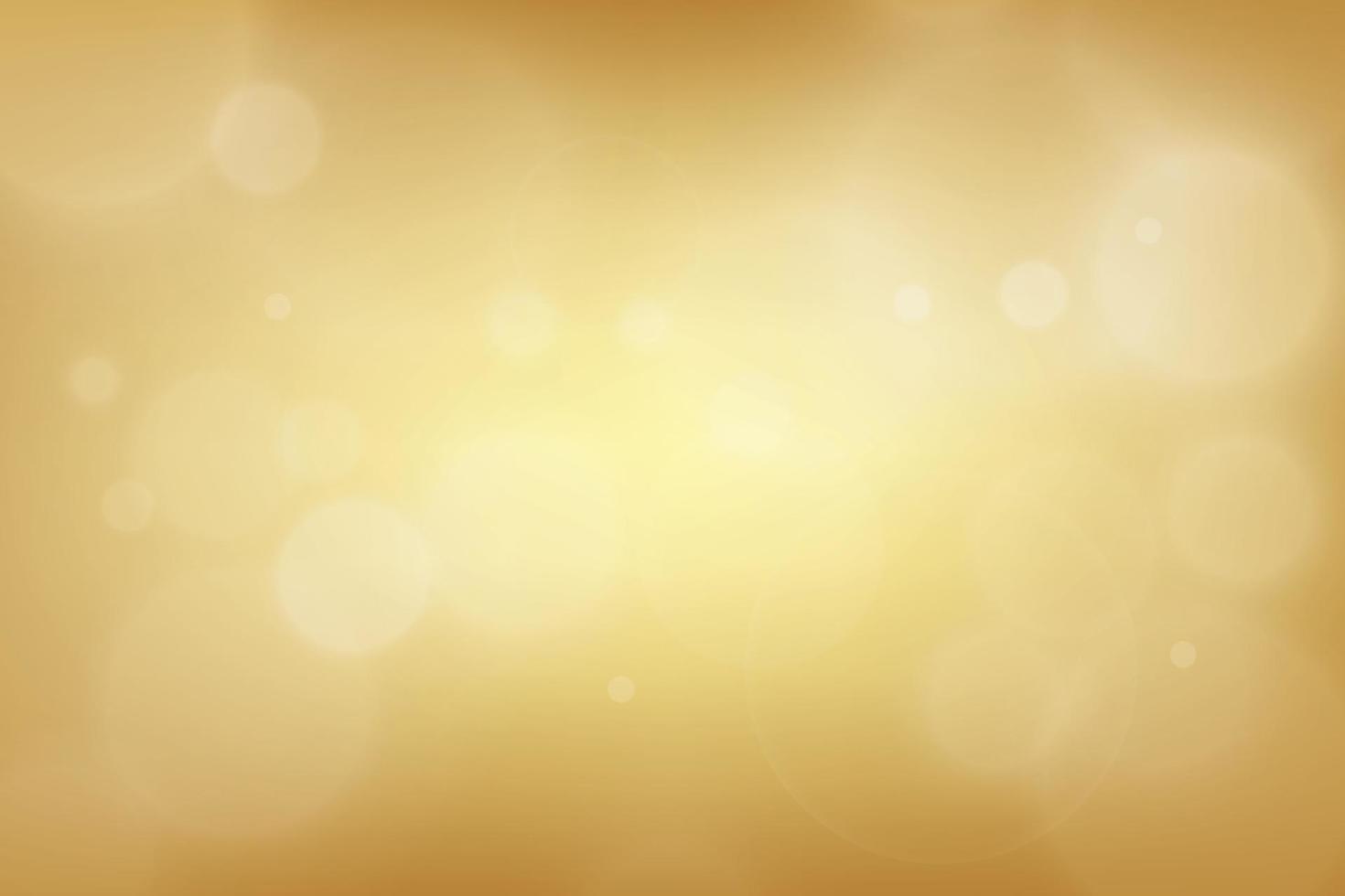 gouden abstracte wazig verloop met bokeh, gouden lichte achtergrond. vectorillustratie. vector