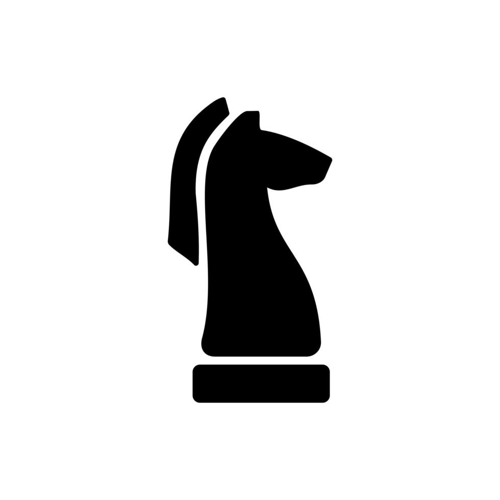 zwart en wit paard pion icoon Aan geïsoleerd achtergrond vector