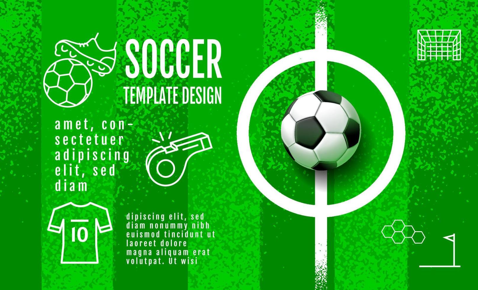 voetbal sjabloon ontwerp , Amerikaans voetbal banier, sport lay-out ontwerp, groen thema, vector