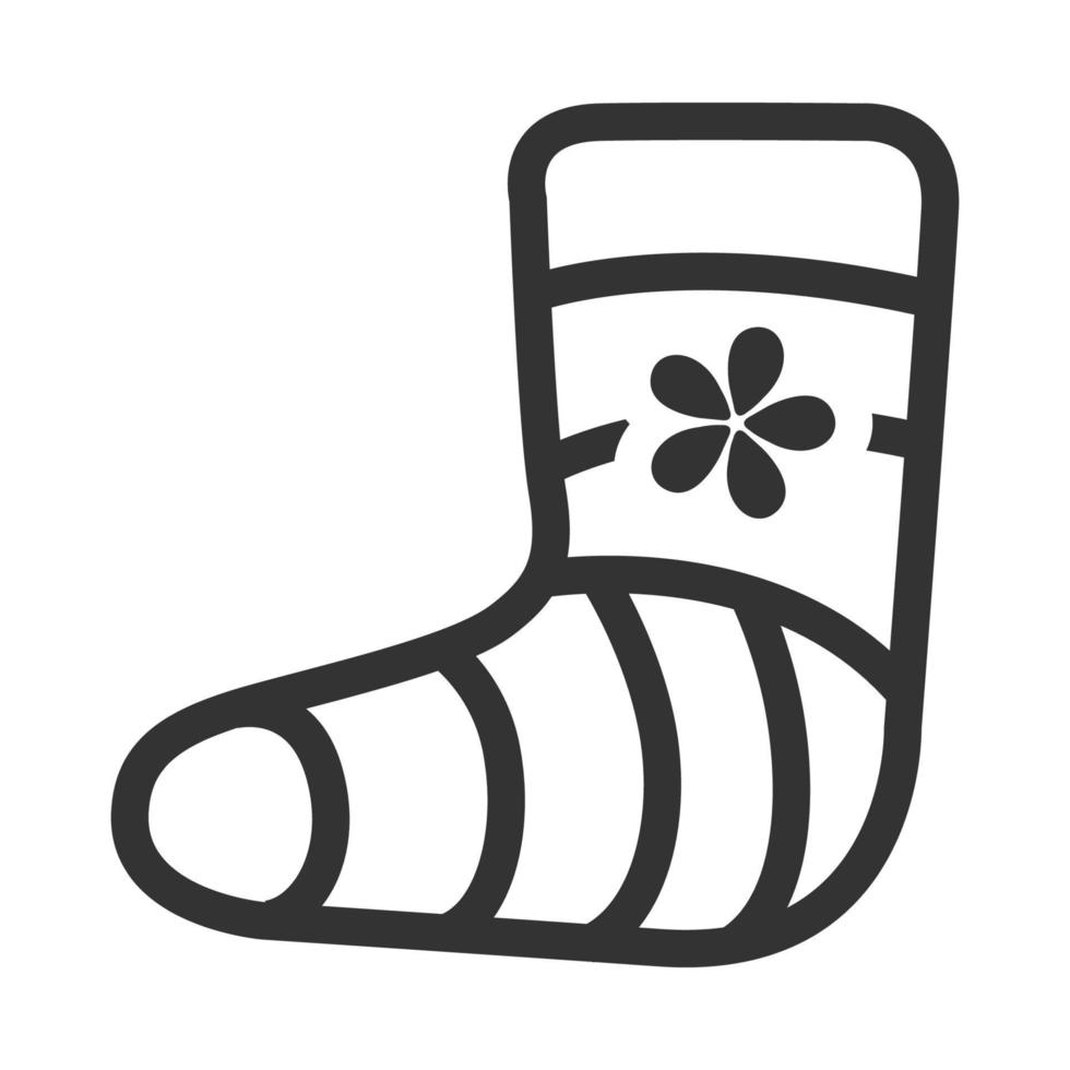 zwart en wit icoon gewond voet vector