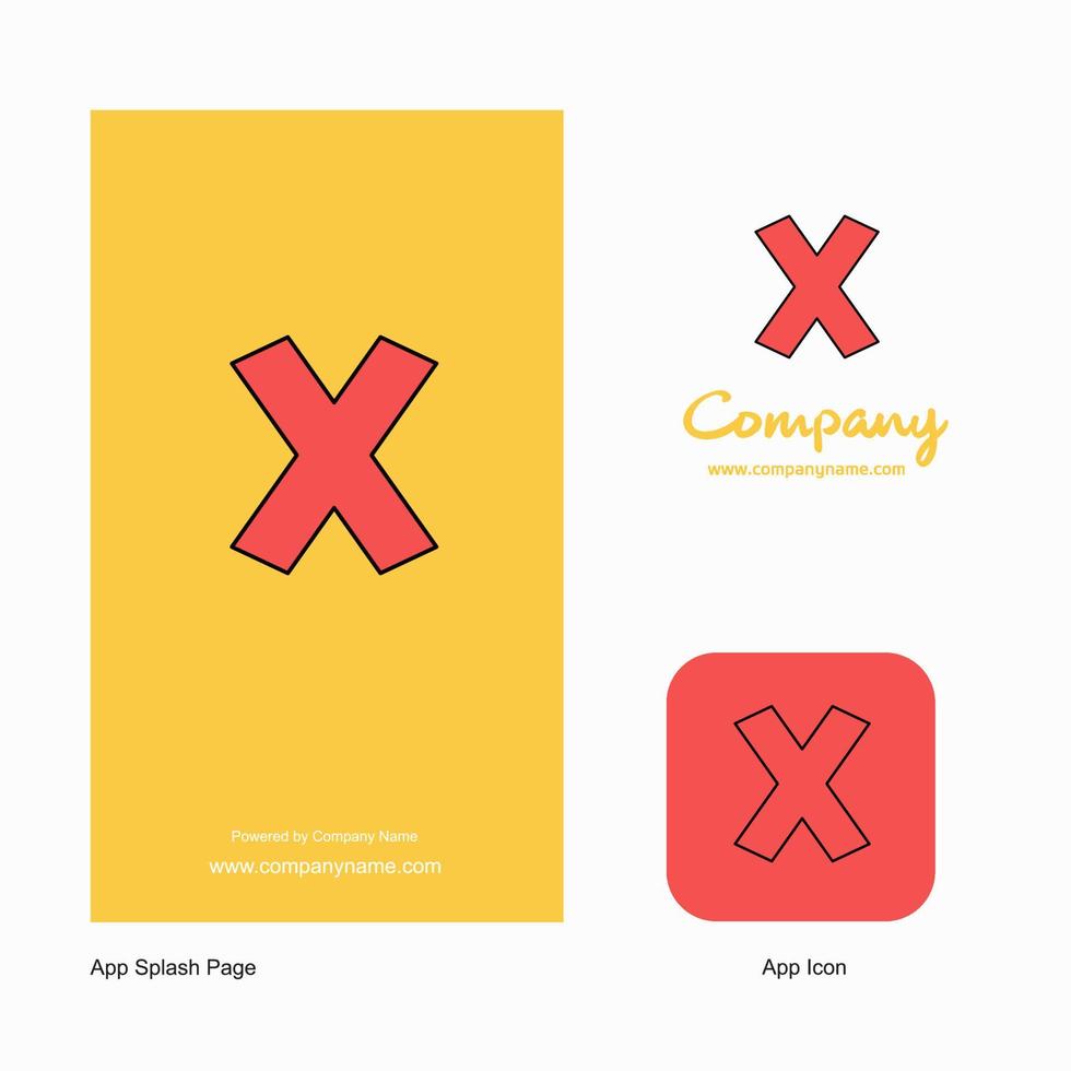 kruis bedrijf logo app icoon en plons bladzijde ontwerp creatief bedrijf app ontwerp elementen vector