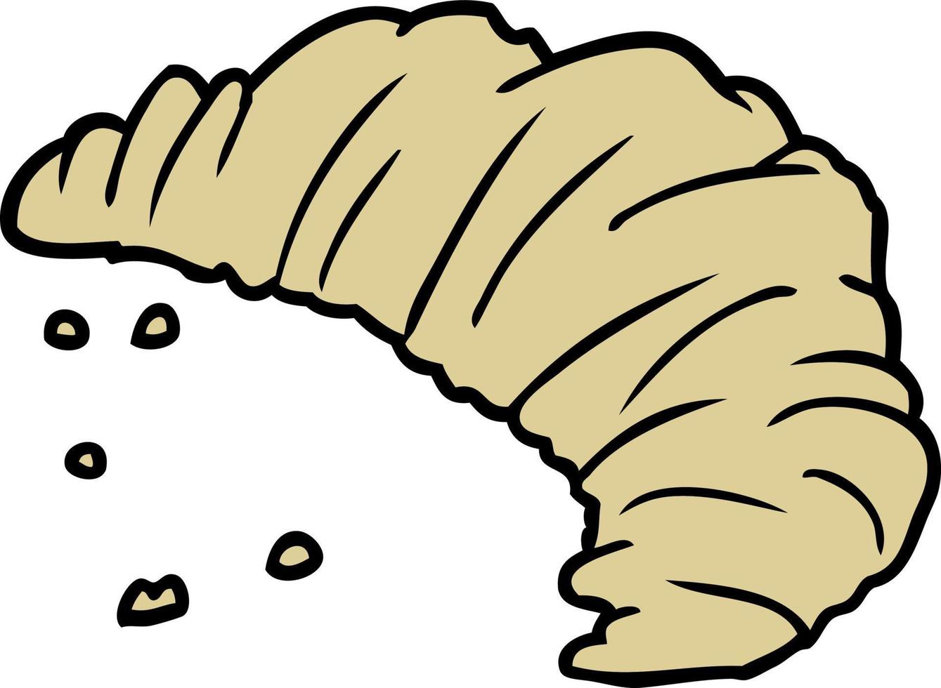 tekenfilm schattig croissant vector