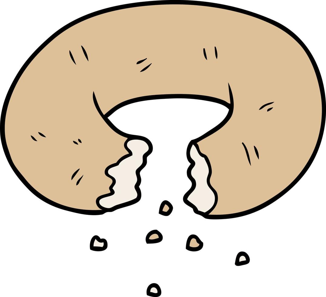 tekenfilm schattig donut vector