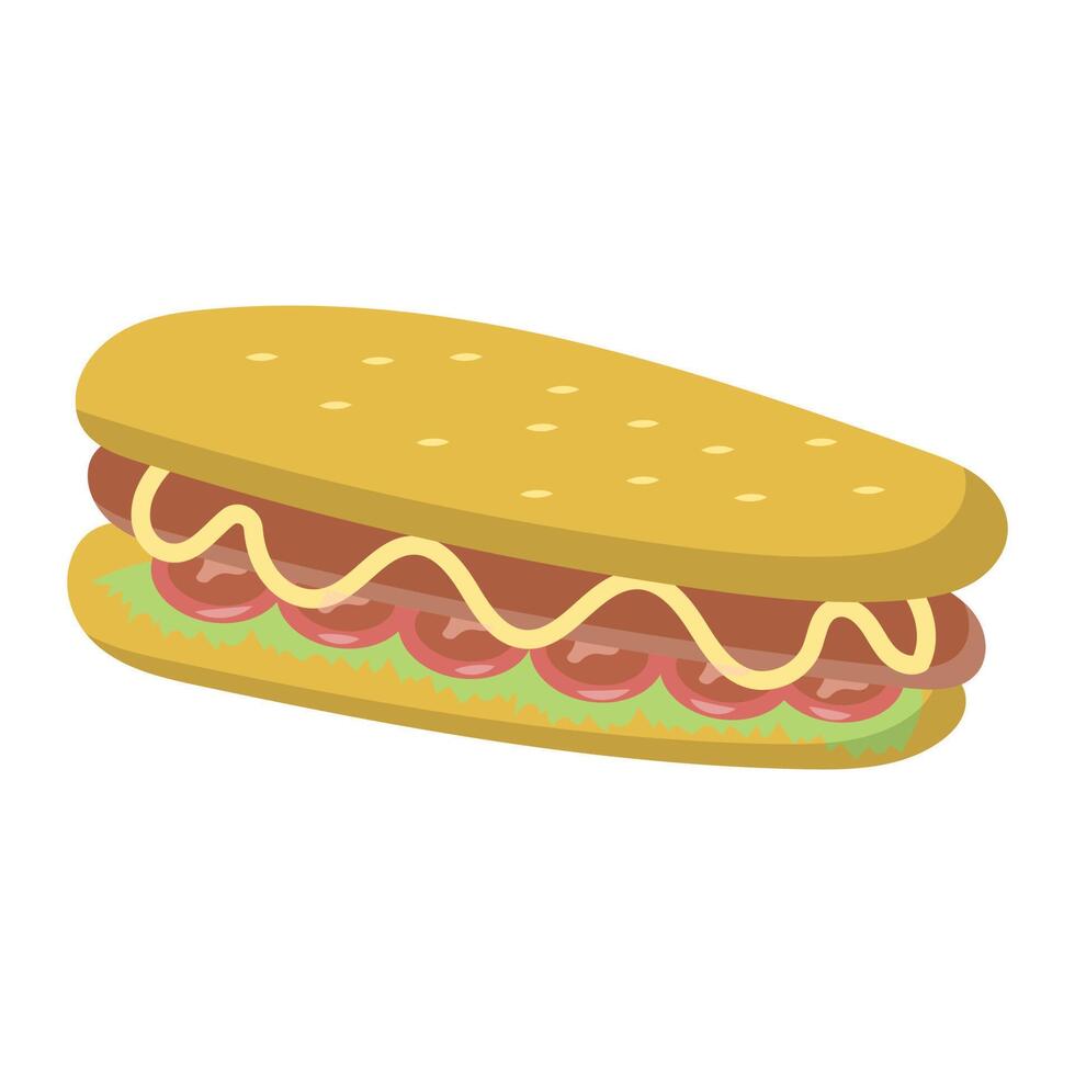 sandwich vectorillustratie op een background.premium kwaliteit symbolen.vector pictogrammen voor concept en grafisch ontwerp. vector