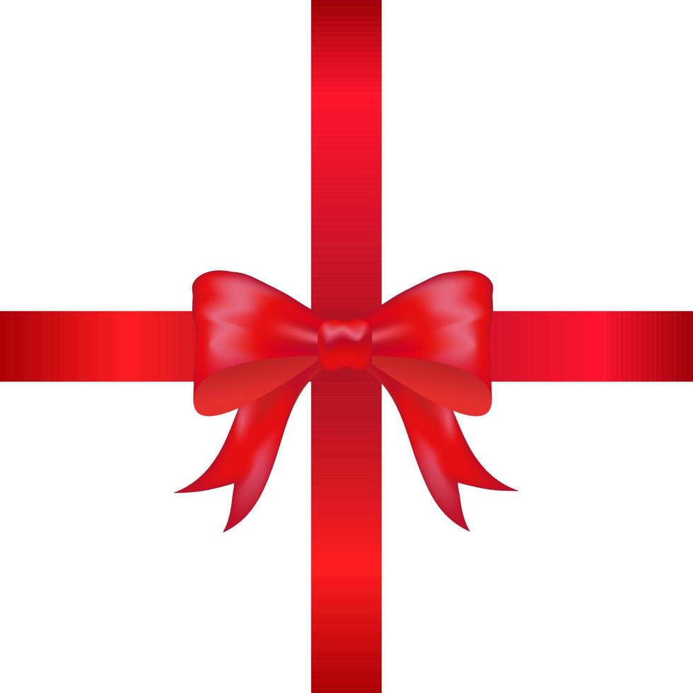 rood vakantie lint met boog. Kerstmis achtergrond met rood lintje. vakantie geschenk symbool decoratief ontwerp element.vector illustratie vector