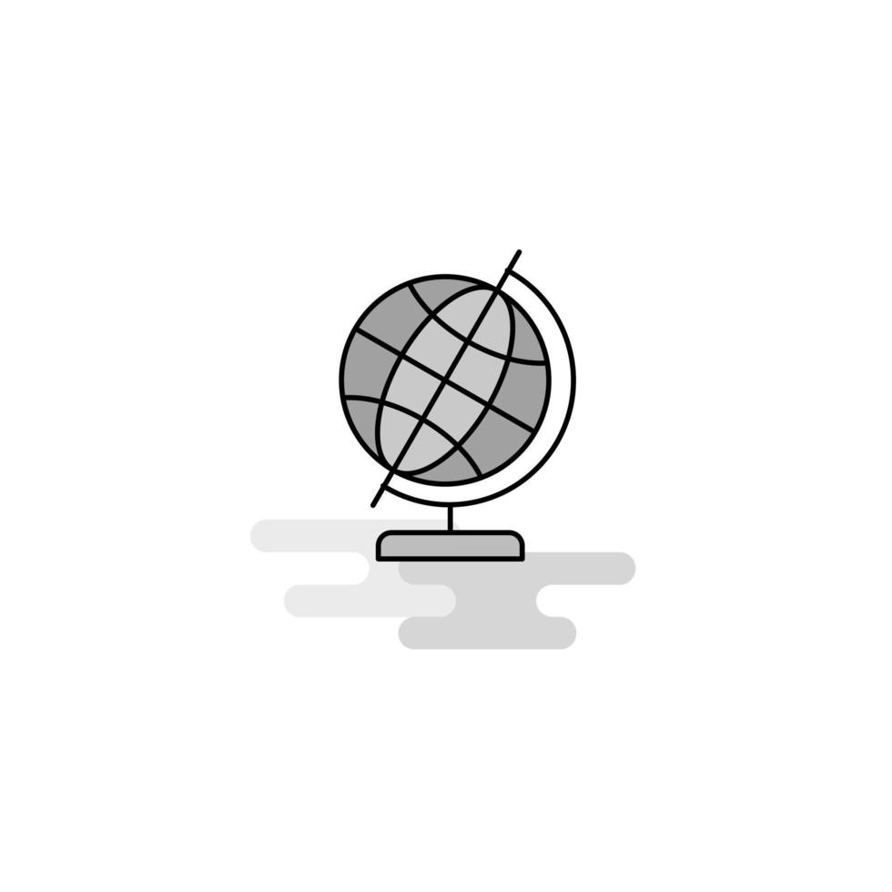 wereldbol web icoon vlak lijn gevulde grijs icoon vector