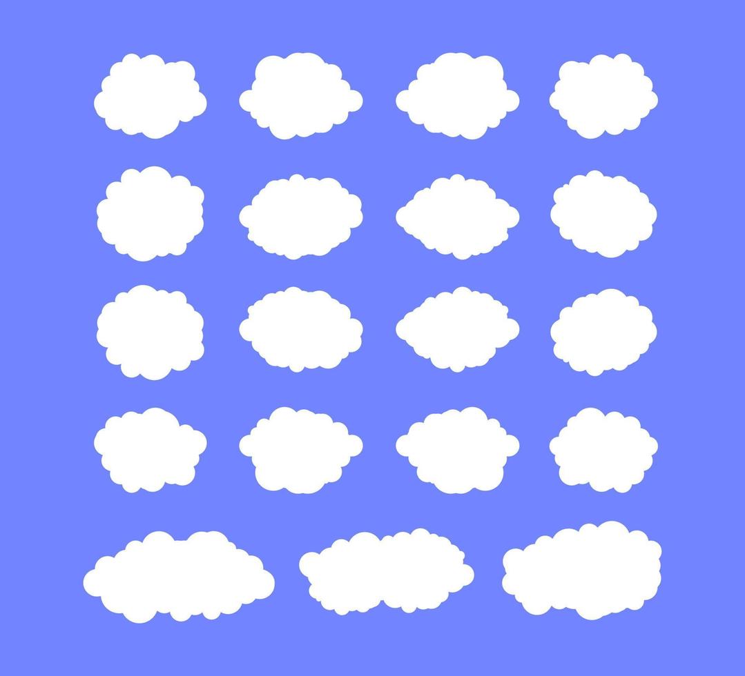 wit wolk icoon reeks vector