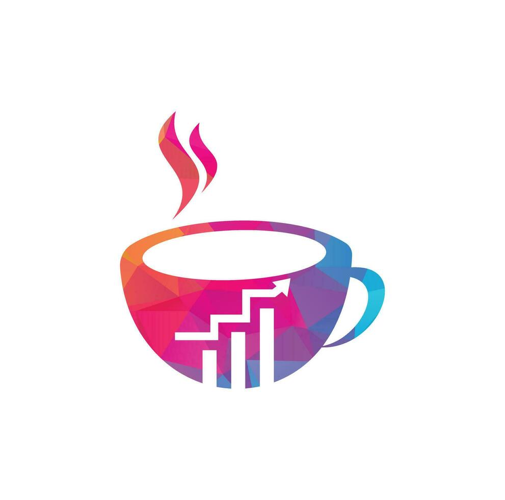 koffie financiën logo. koffie icoon. vector