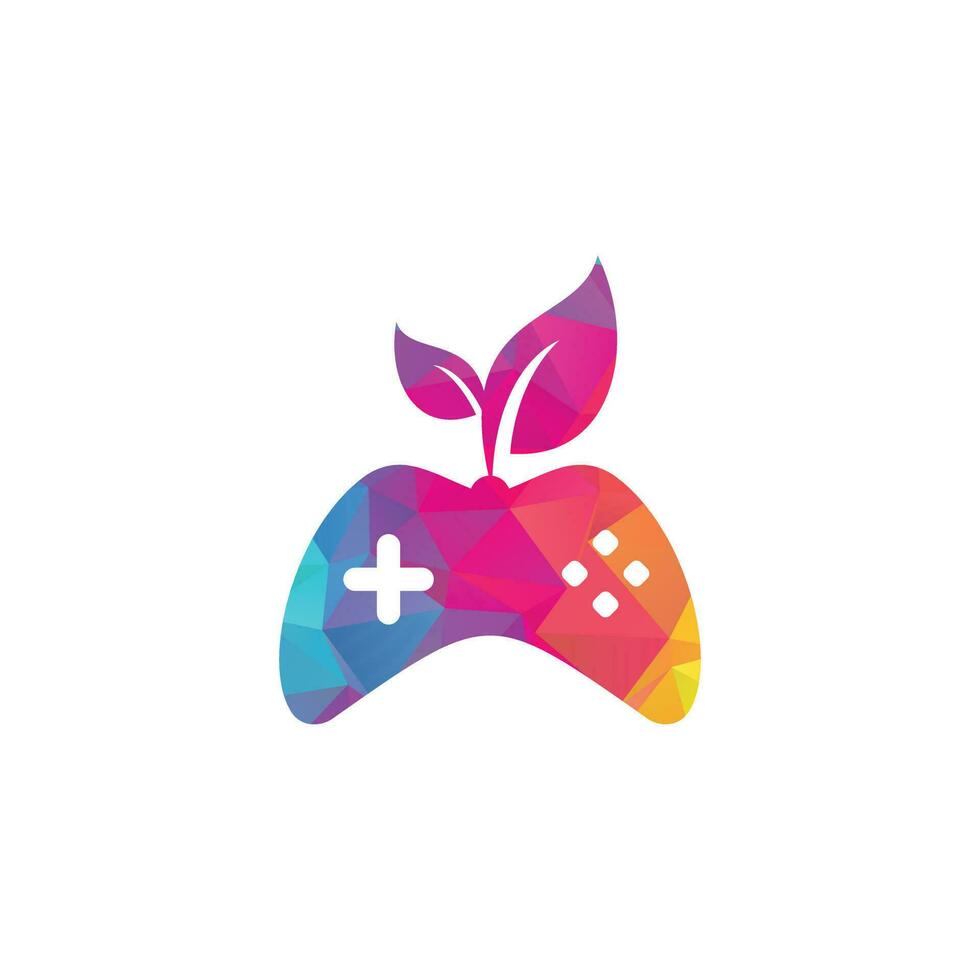 spel en blad logo ontwerp sjabloon. gaming en blad logo ontwerp sjabloon. vector