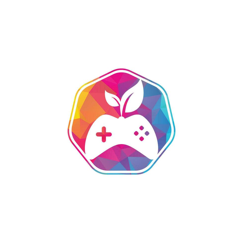 spel en blad logo ontwerp sjabloon. gaming en blad logo ontwerp sjabloon. vector