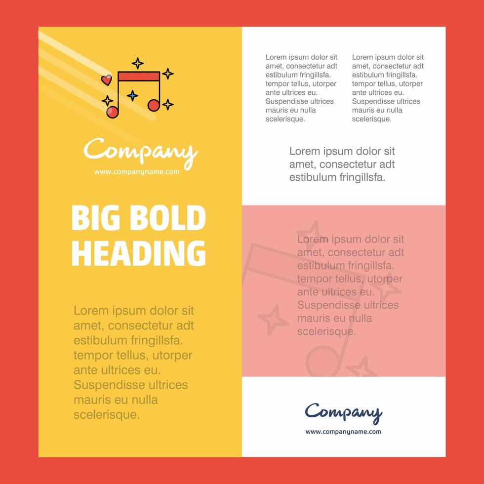 liefde muziek- bedrijf bedrijf poster sjabloon met plaats voor tekst en afbeeldingen vector achtergrond