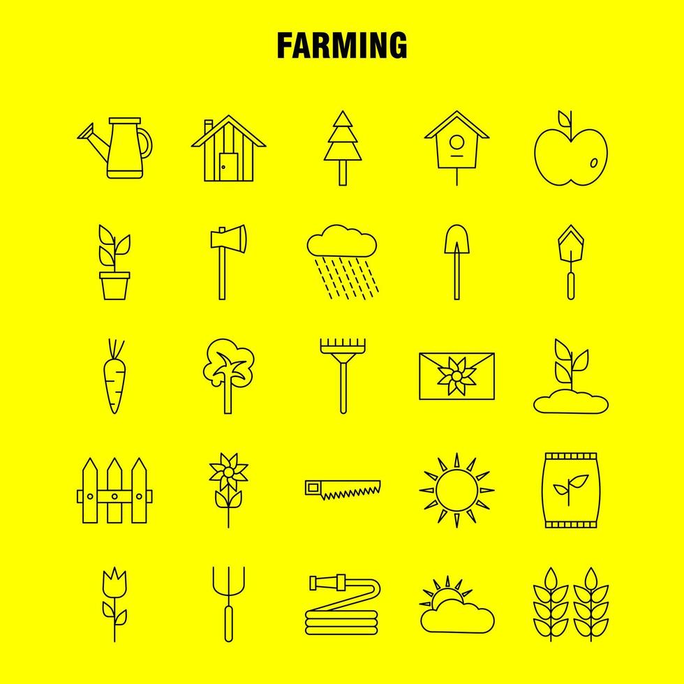 landbouw lijn icoon voor web afdrukken en mobiel uxui uitrusting zo net zo zak graan rijst- zak tarwe brief massage papier pictogram pak vector