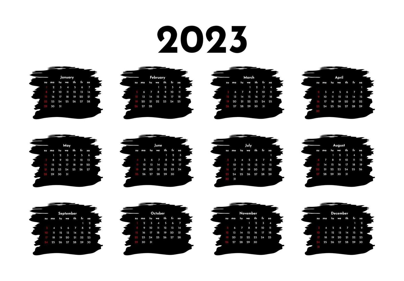 kalender voor 2023 geïsoleerd Aan een wit achtergrond vector