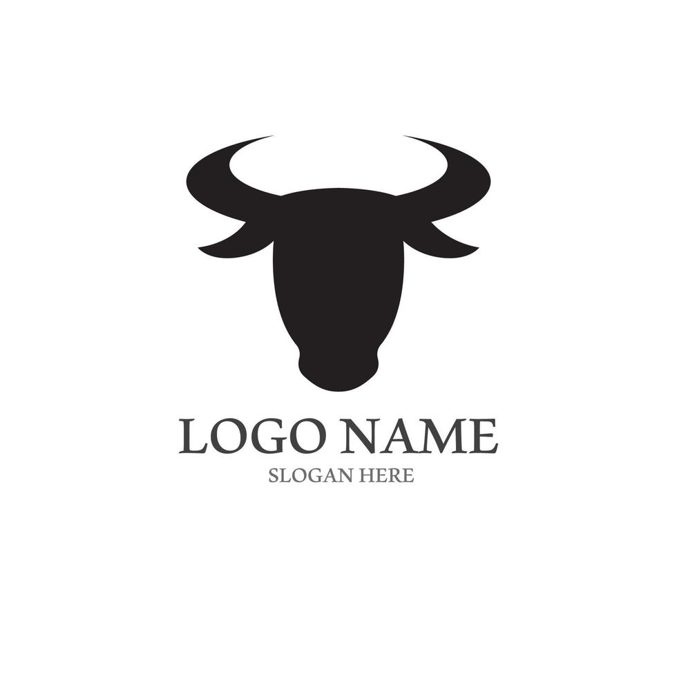 stier hoofd logo vector icon