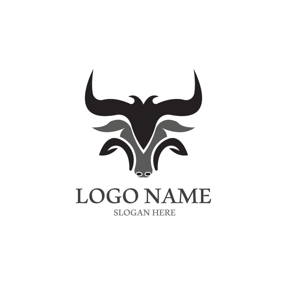 stier hoofd logo vector icon