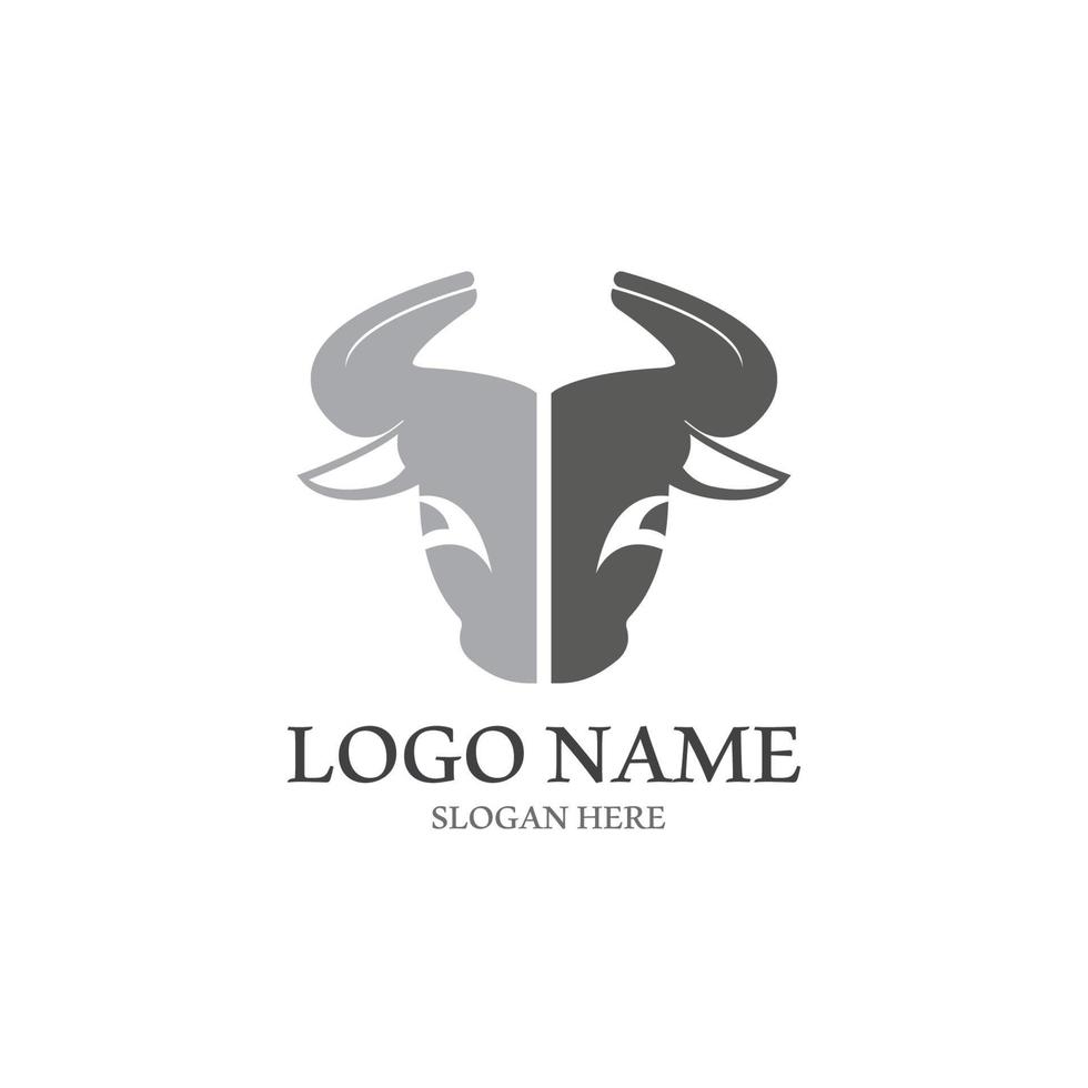 stier hoofd logo vector icon