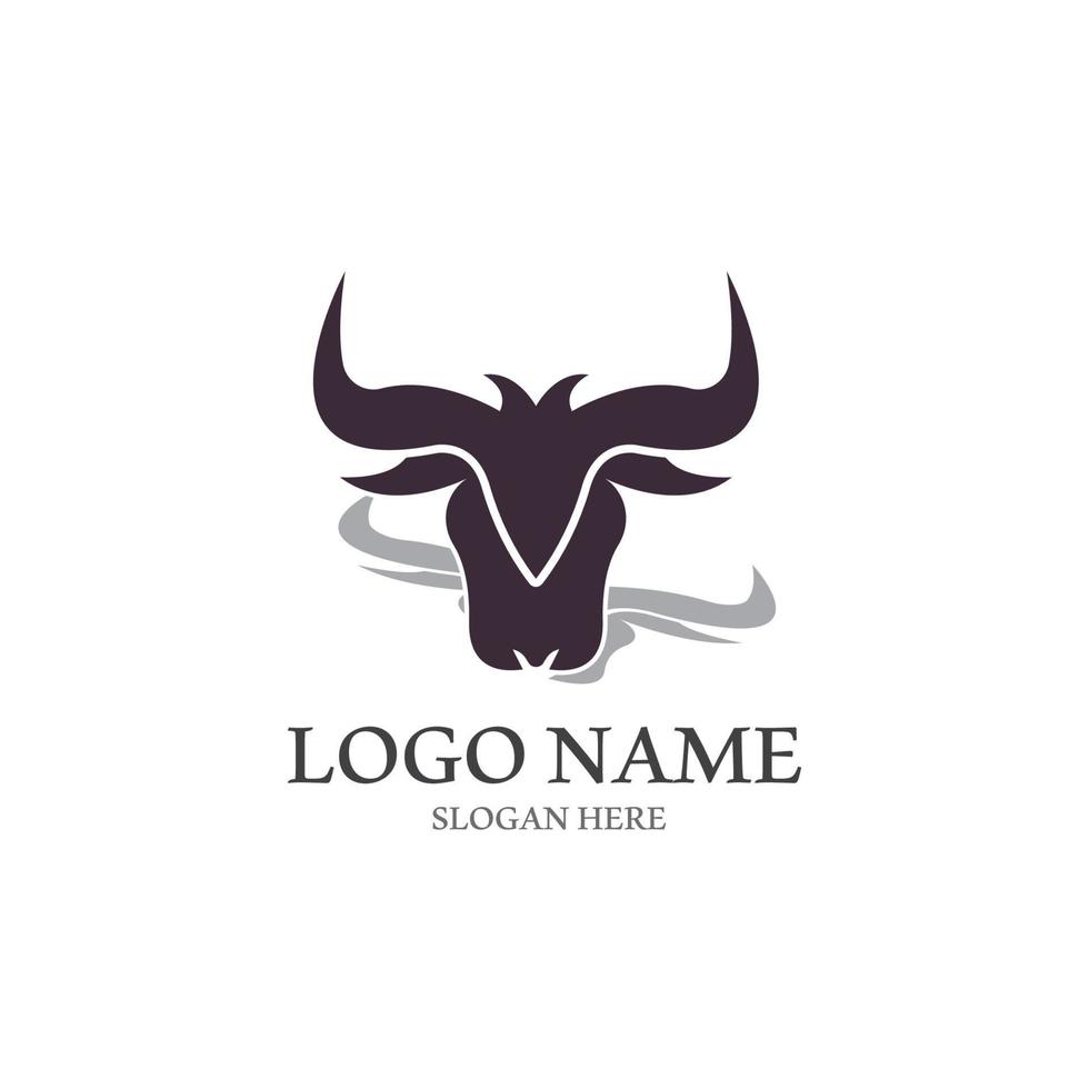 stier hoofd logo vector icon