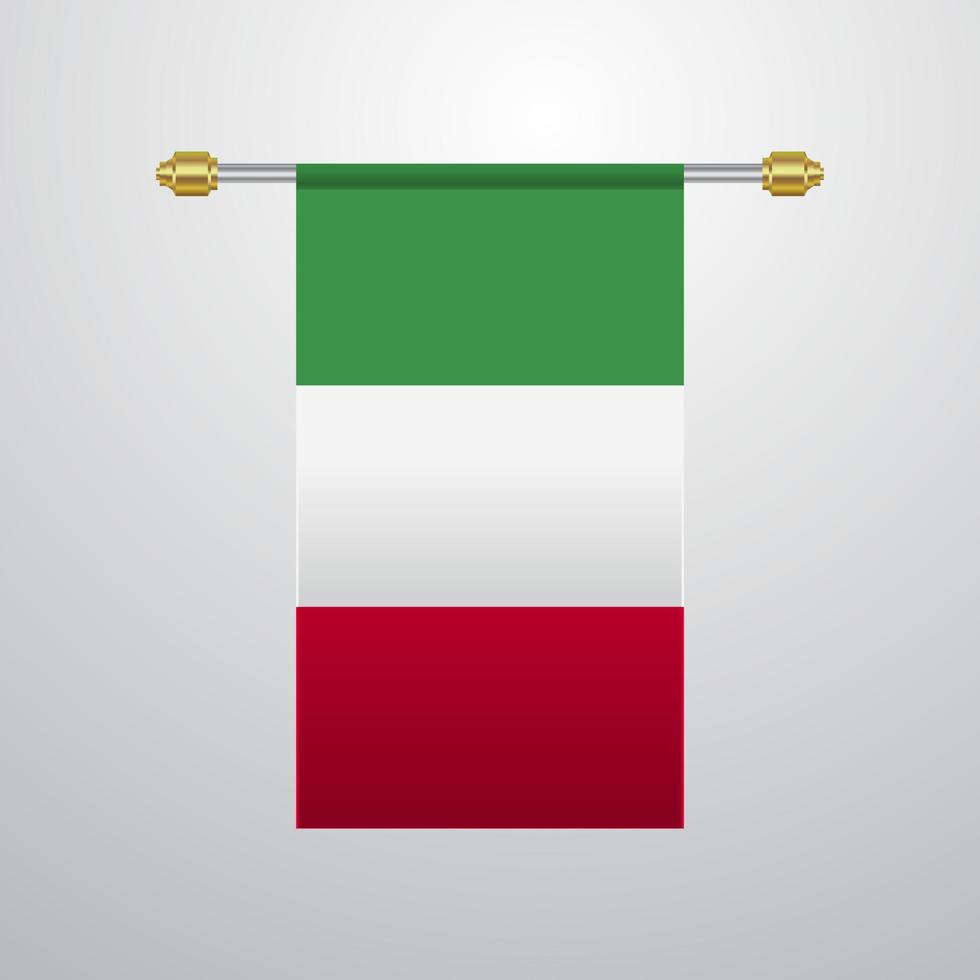 Italië hangende vlag vector