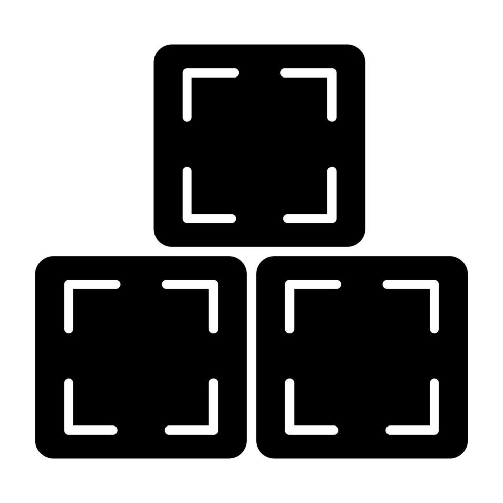 glyph ontwerp icoon van tegels vector
