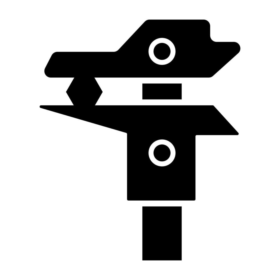een icoon ontwerp van nonius remklauw vector