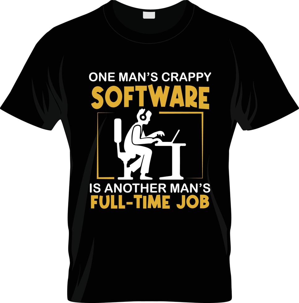 software ontwikkelaar t-shirt ontwerp, software ontwikkelaar t-shirt leuze en kleding ontwerp, software ontwikkelaar typografie, software ontwikkelaar vector, software ontwikkelaar illustratie vector