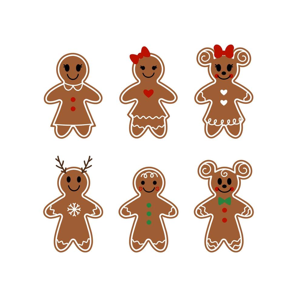 kerst peperkoek mannen vector