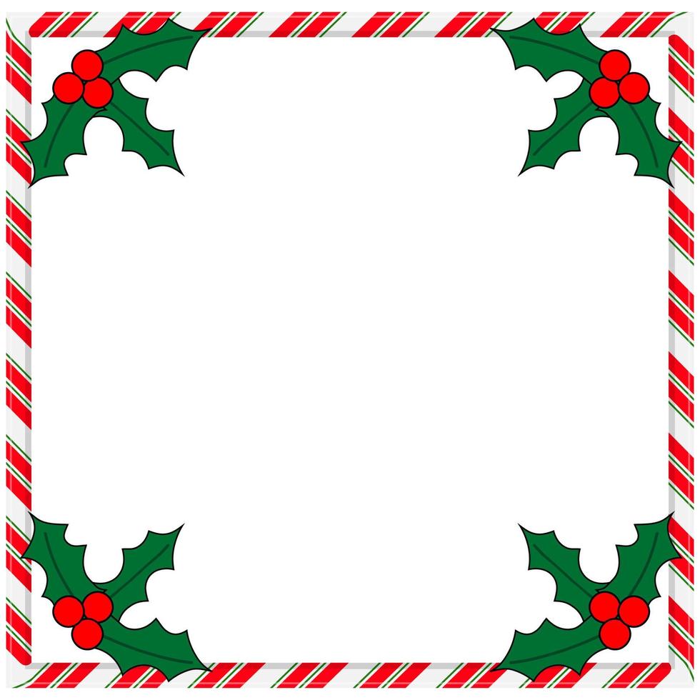 wit achtergrond kader met Kerstmis grens vector