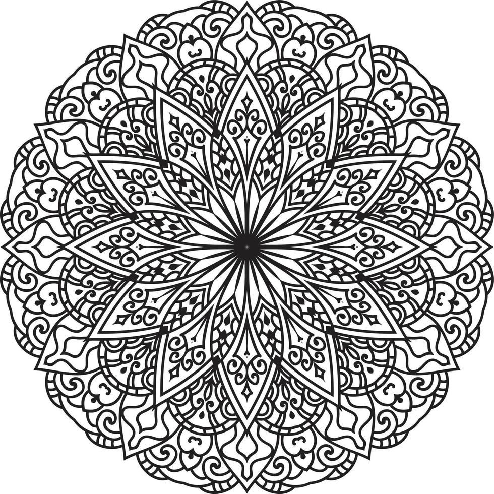 cirkelvormige bloem mandala gratis vector