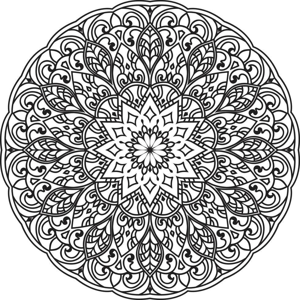 cirkelvormige bloem mandala gratis vector