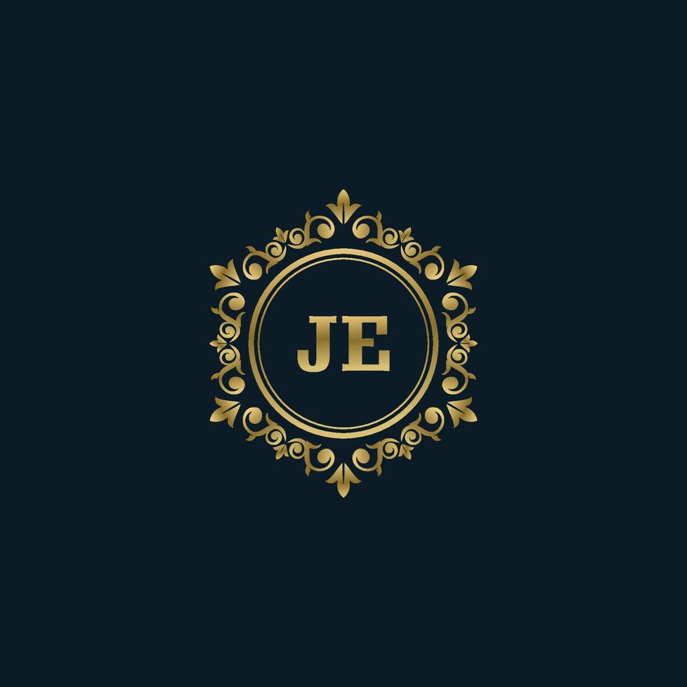 brief je logo met luxe goud sjabloon. elegantie logo vector sjabloon.