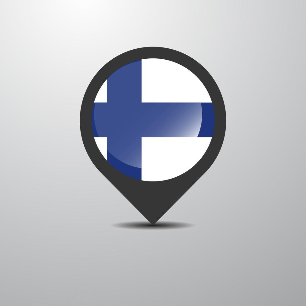 finland kaart pin vector