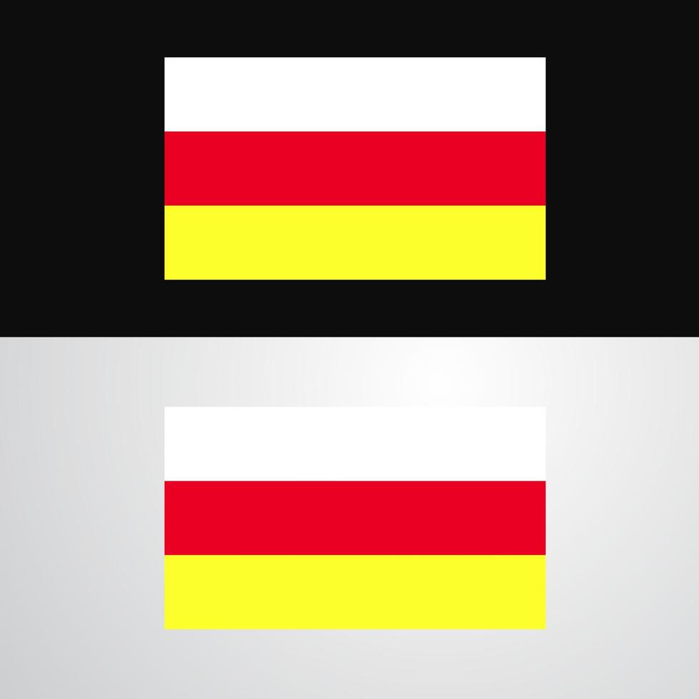 zuiden ossetië vlag banier ontwerp vector