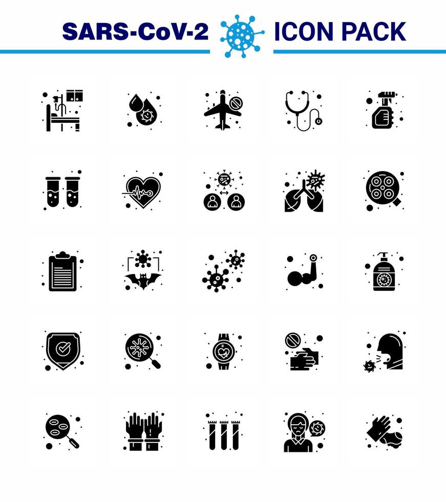 coronavirus voorzorgsmaatregel tips icoon voor gezondheidszorg richtlijnen presentatie 25 solide glyph icoon pak zo net zo schoonmaak medisch bloedplaatjes gezondheidszorg niet toestaan virale coronavirus 2019november ziekte vector d