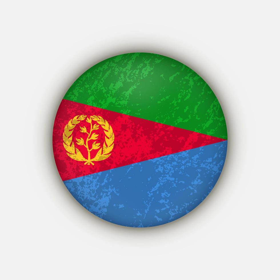 land Eritrea. eritrese vlag. vectorillustratie. vector