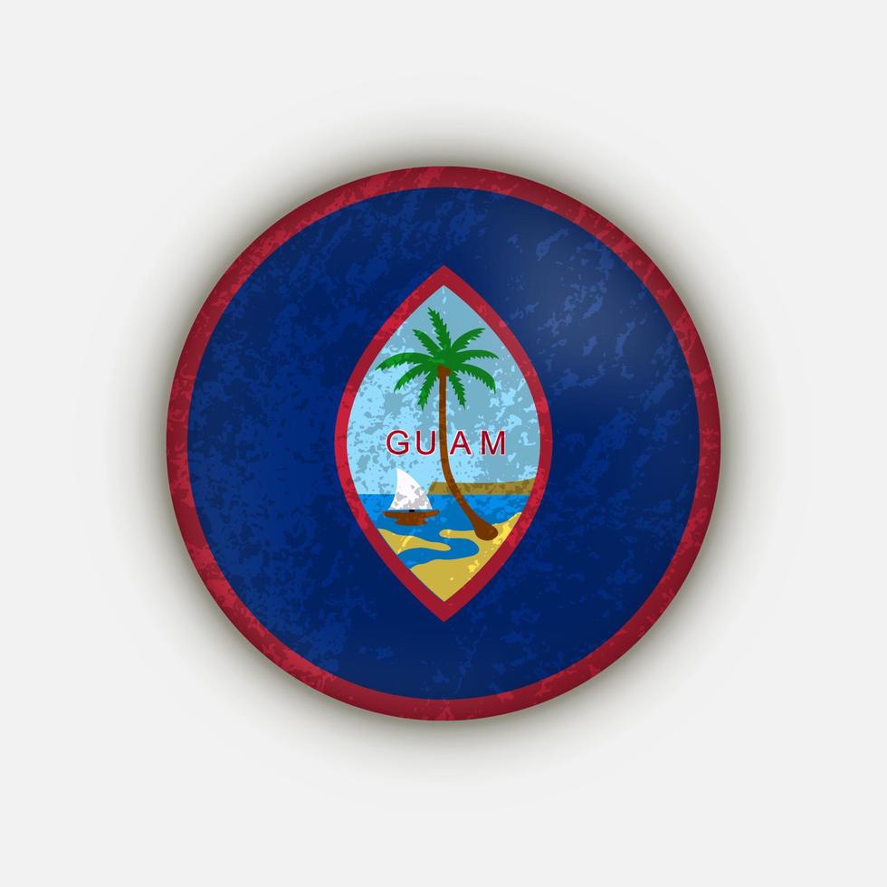 land guam. vlag van Guam. vectorillustratie. vector