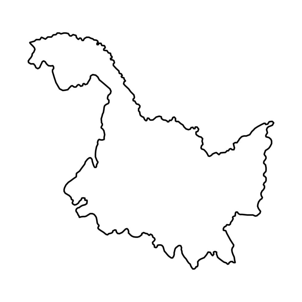 heilongjiang provincie kaart, administratief divisies van China. vector illustratie.