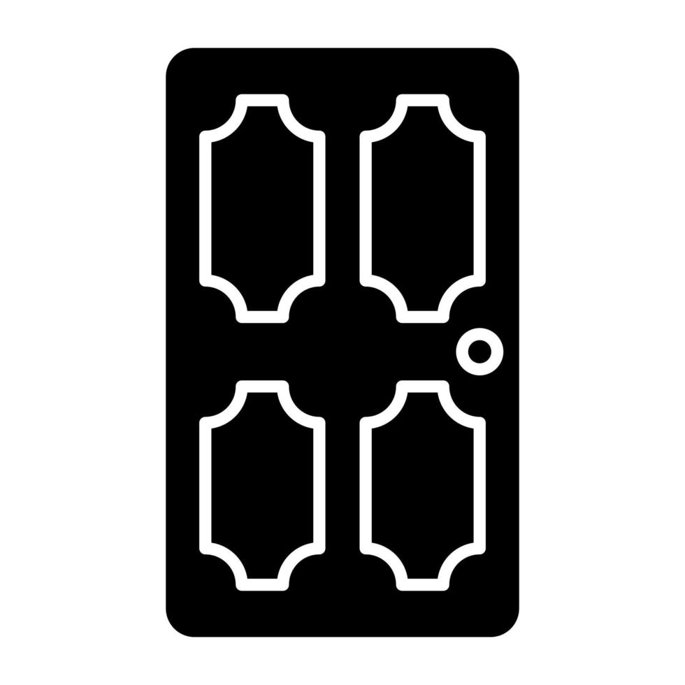 uniek ontwerp icoon van deur vector