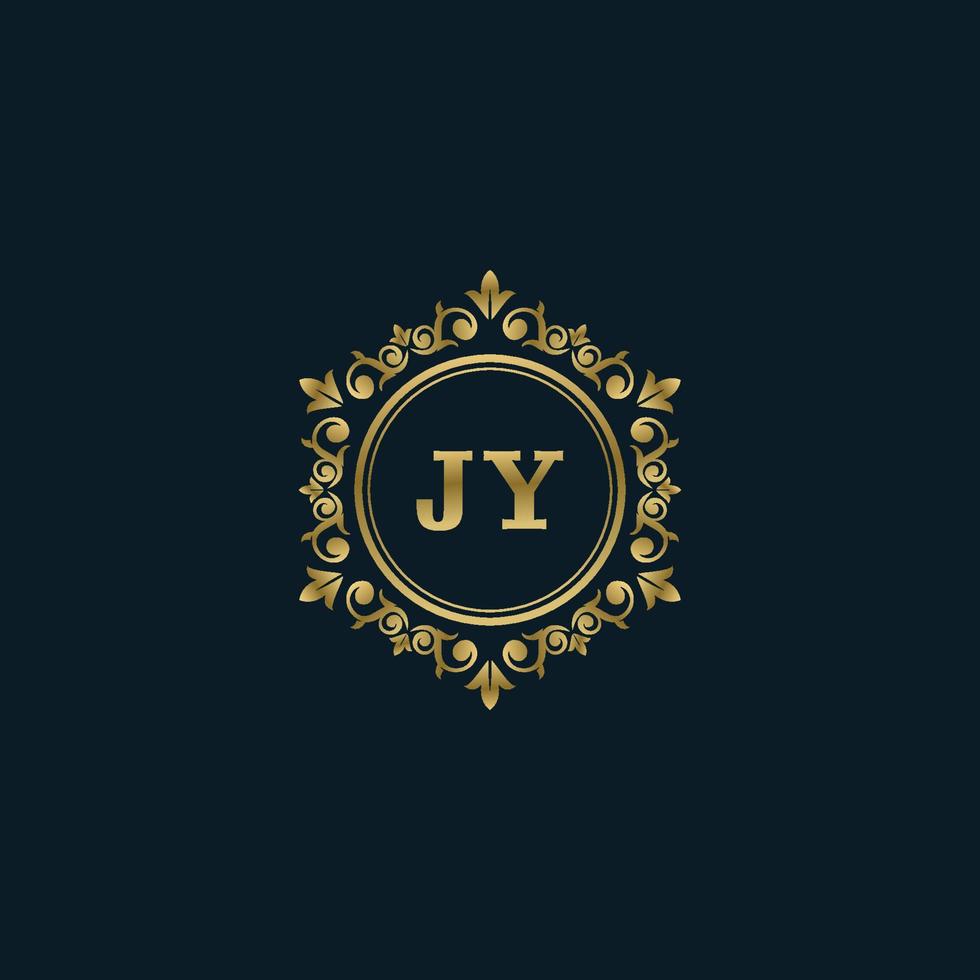 brief jy logo met luxe goud sjabloon. elegantie logo vector sjabloon.