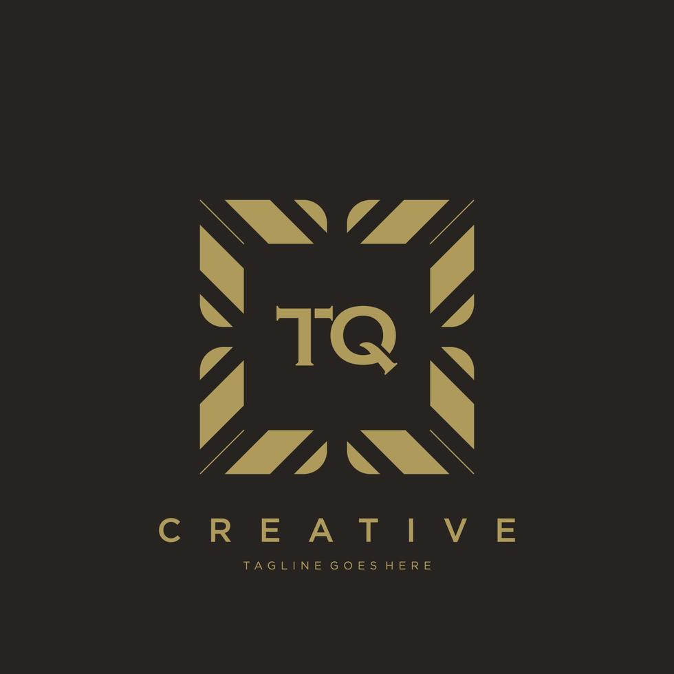 tq eerste brief luxe ornament monogram logo sjabloon vector