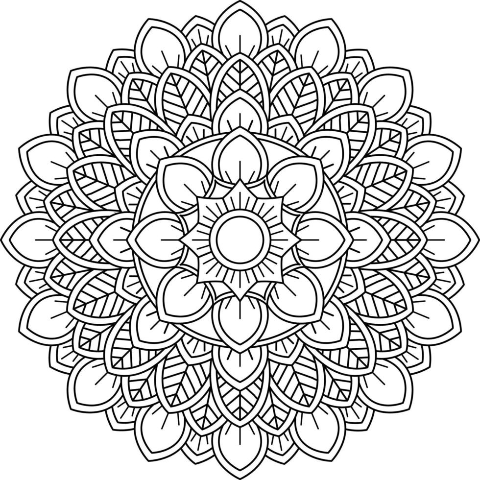 zwart en wit decoratief mandala vector illustratie