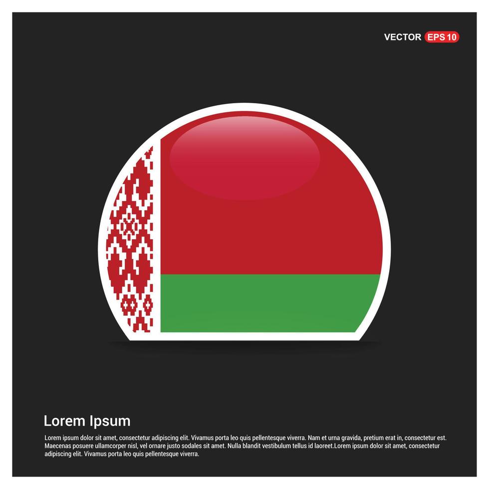 Wit-Rusland vlag ontwerp vector