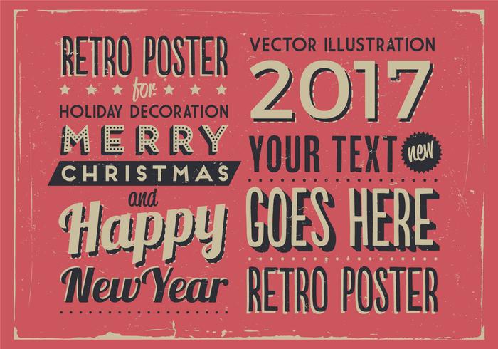 Retro Holiday Sign Vector