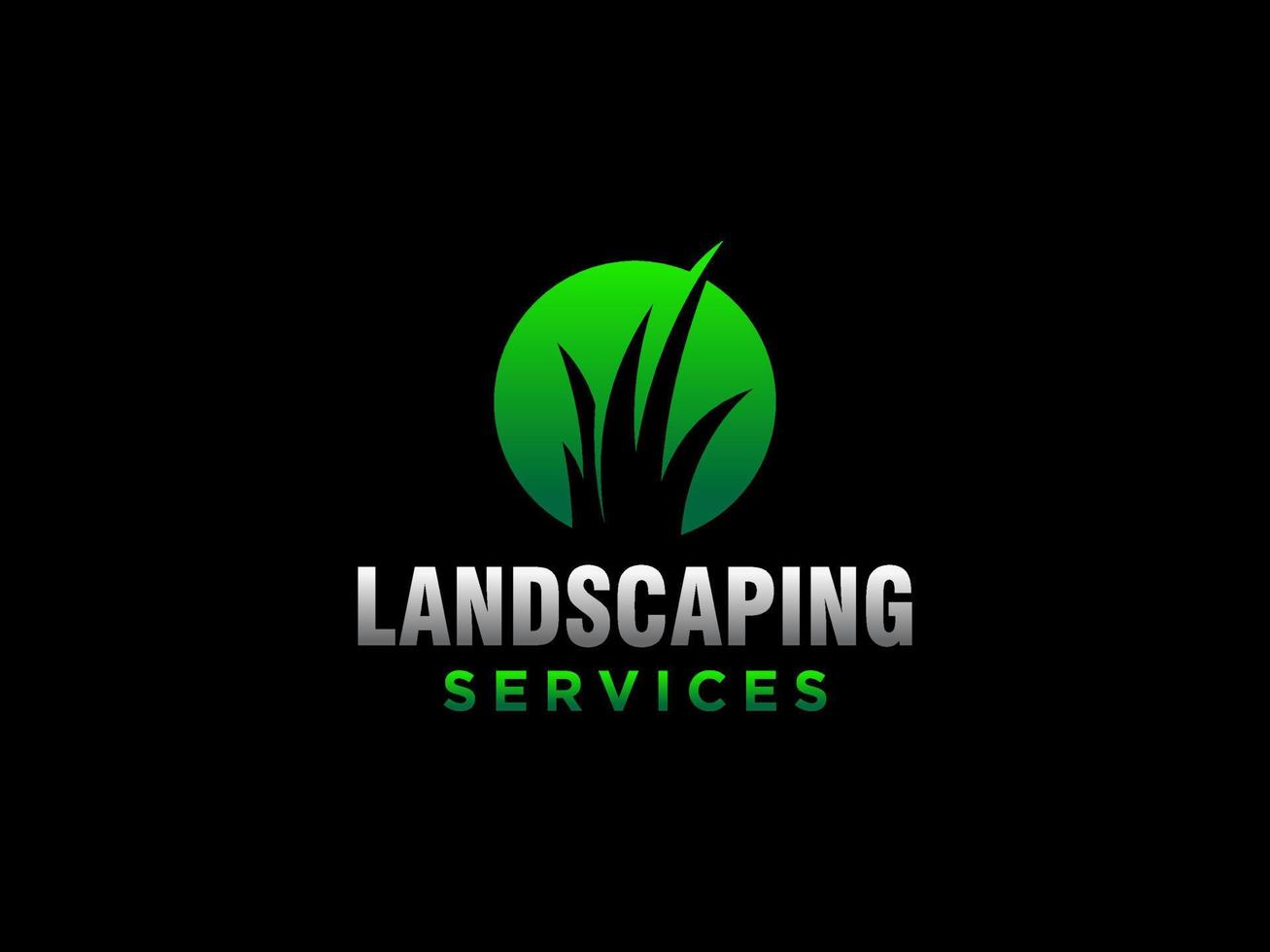 landschapslogo voor gazon- of tuinbedrijf, organisatie of website vector