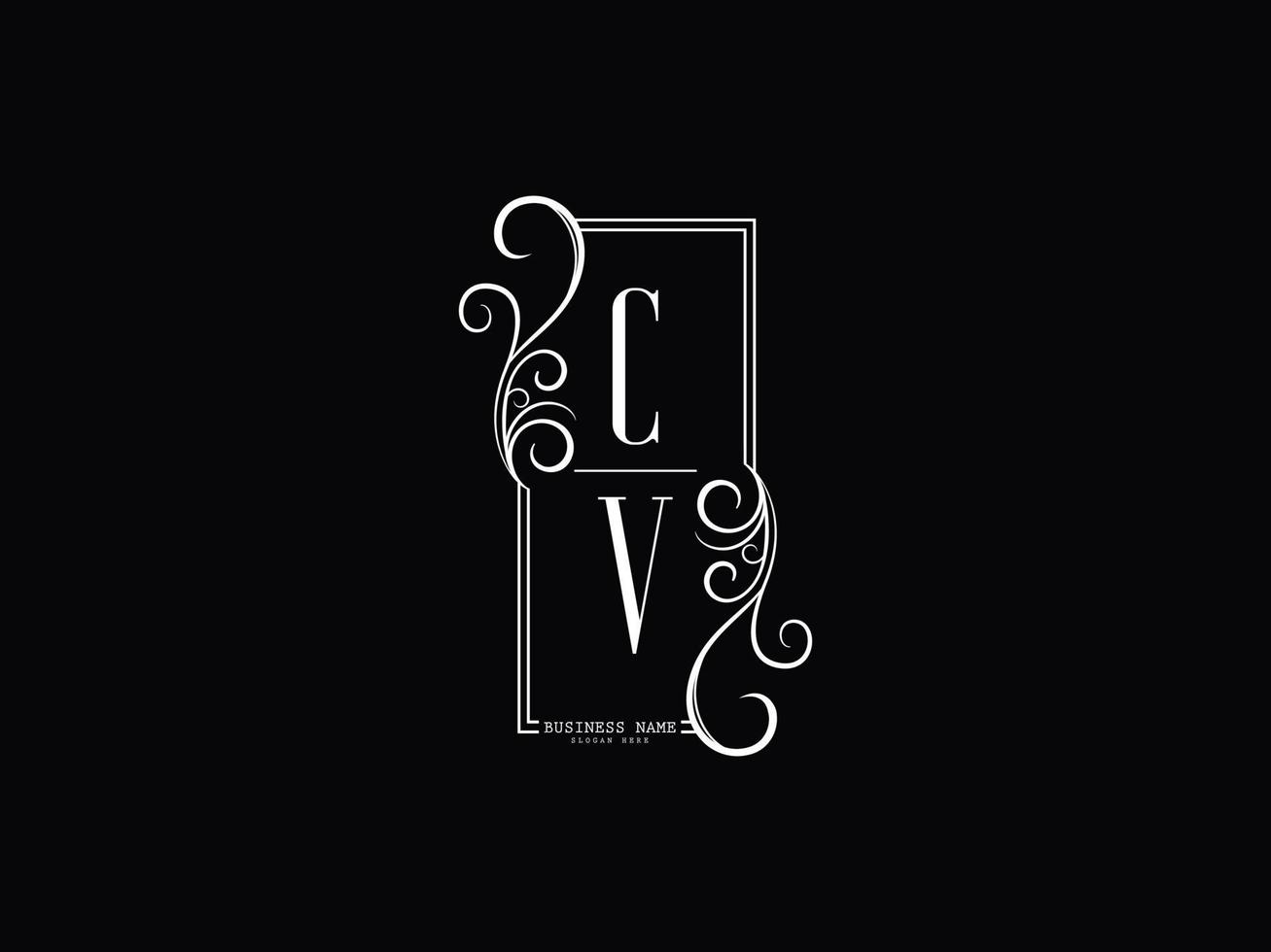 brief CV luxe logo, premie CV vc logo icoon ontwerp vector