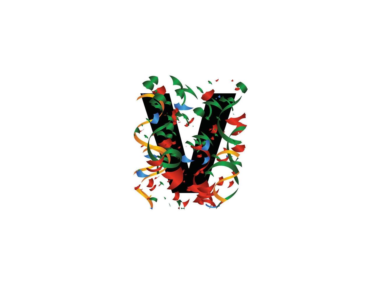 alfabet v vv brief logo icoon vector