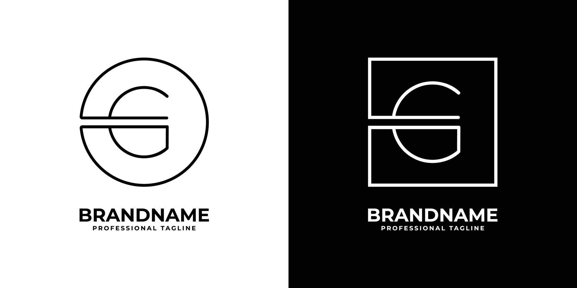 modern brief g cirkel logo, uniek brief g plein logo. vector